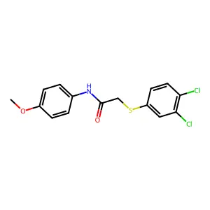 2-[(3,4-dichlorophenyl)sulfanyl]-N-(4-methoxyphenyl)acetamide structure