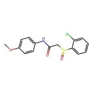2-[(2-chlorophenyl)sulfinyl]-N-(4-methoxyphenyl)acetamide structure