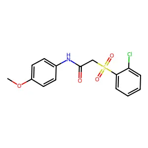 2-[(2-chlorophenyl)sulfonyl]-N-(4-methoxyphenyl)acetamide structure