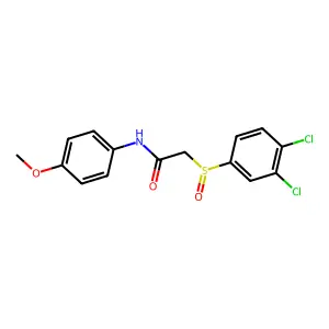 2-[(3,4-dichlorophenyl)sulfinyl]-N-(4-methoxyphenyl)acetamide structure