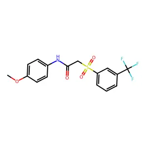 N-(4-methoxyphenyl)-2-{[3-(trifluoromethyl)phenyl]sulfonyl}acetamide structure