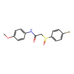 2-((4-Bromophenyl)sulfinyl)-N-(4-methoxyphenyl)acetamide structure