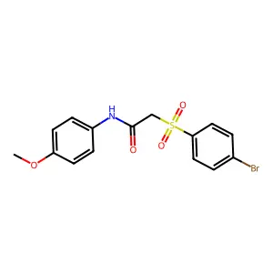 2-[(4-bromophenyl)sulfonyl]-N-(4-methoxyphenyl)acetamide structure
