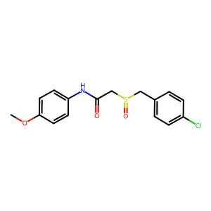 2-[(4-chlorobenzyl)sulfinyl]-N-(4-methoxyphenyl)acetamide structure