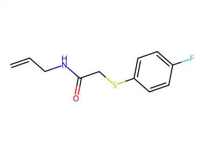 N-allyl-2-[(4-fluorophenyl)sulfanyl]acetamide structure