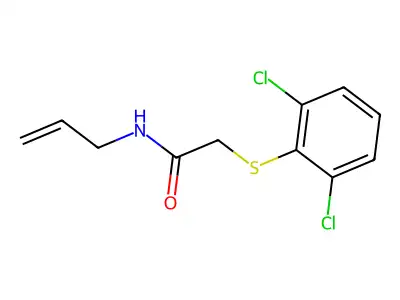 N-allyl-2-[(2,6-dichlorophenyl)sulfanyl]acetamide structure