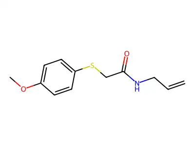 N-allyl-2-[(4-methoxyphenyl)sulfanyl]acetamide structure