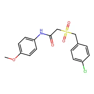 2-[(4-chlorophenyl)methylsulfonyl]-N-(4-methoxyphenyl)acetamide structure