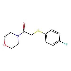 2-[(4-Fluorophenyl)sulfanyl]-1-morpholino-1-ethanone structure