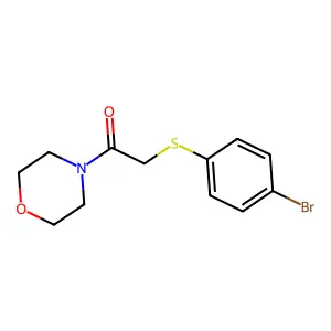 2-[(4-Bromophenyl)sulfanyl]-1-morpholino-1-ethanone structure