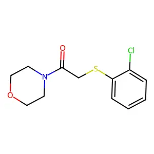 2-[(2-Chlorophenyl)sulfanyl]-1-morpholino-1-ethanone structure