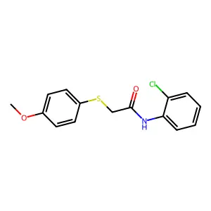N-(2-chlorophenyl)-2-[(4-methoxyphenyl)sulfanyl]acetamide structure