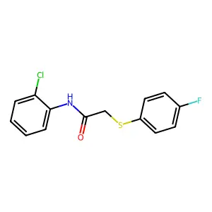 N-(2-chlorophenyl)-2-[(4-fluorophenyl)sulfanyl]acetamide structure