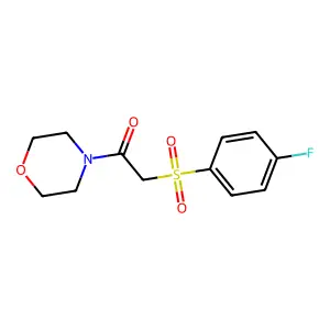 2-[(4-Fluorophenyl)sulfonyl]-1-morpholino-1-ethanone structure