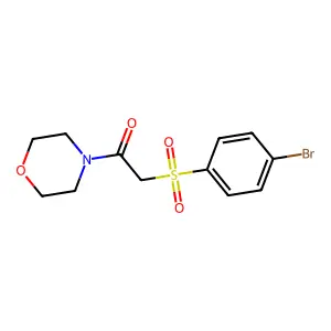 2-[(4-Bromophenyl)sulfonyl]-1-morpholino-1-ethanone structure