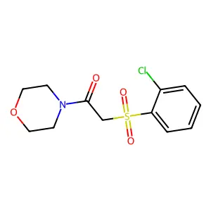 2-[(2-Chlorophenyl)sulfonyl]-1-morpholino-1-ethanone structure