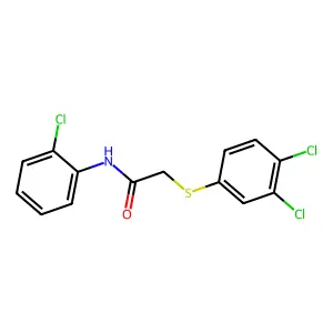 N-(2-chlorophenyl)-2-[(3,4-dichlorophenyl)sulfanyl]acetamide structure