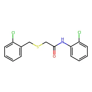 2-[(2-chlorobenzyl)sulfanyl]-N-(2-chlorophenyl)acetamide structure