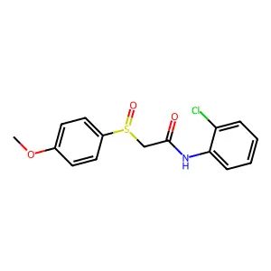 N-(2-chlorophenyl)-2-[(4-methoxyphenyl)sulfinyl]acetamide structure