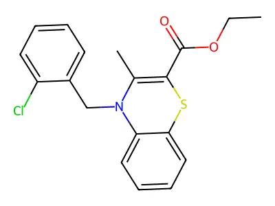 ethyl 4-(2-chlorobenzyl)-3-methyl-4H-1,4-benzothiazine-2-carboxylate structure