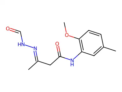 3-(2-Formylhydrazinylidene)-N-(2-methoxy-5-methylphenyl)butanamide structure