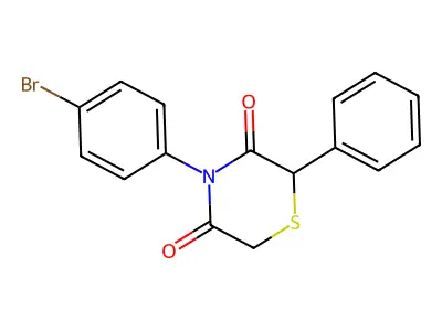 4-(4-Bromophenyl)-2-phenylthiomorpholine-3,5-dione structure