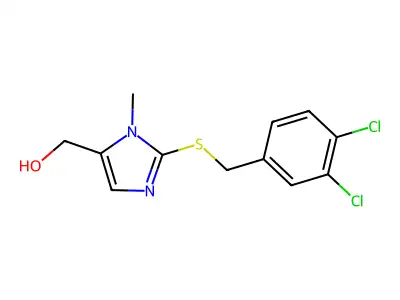{2-[(3,4-dichlorobenzyl)sulfanyl]-1-methyl-1H-imidazol-5-yl}methanol structure