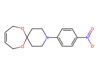3-(4-Nitrophenyl)-7,12-dioxa-3-azaspiro[5.6]dodec-9-ene structure