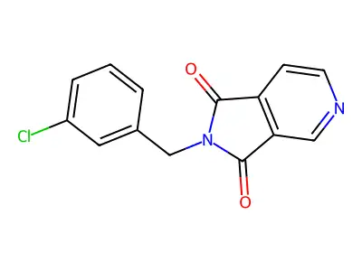 2-(3-chlorobenzyl)-1H-pyrrolo[3,4-c]pyridine-1,3(2H)-dione structure