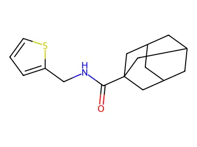 N-(2-thienylmethyl)-1-adamantanecarboxamide structure