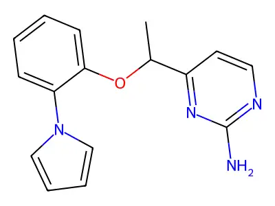 4-{1-[2-(1H-pyrrol-1-yl)phenoxy]ethyl}-2-pyrimidinamine structure