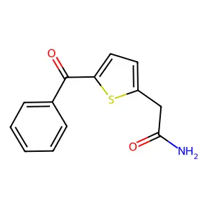 2-(5-Benzoyl-2-thienyl)acetamide structure