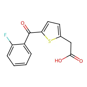 2-[5-(2-Fluorobenzoyl)-2-thienyl]acetic acid structure
