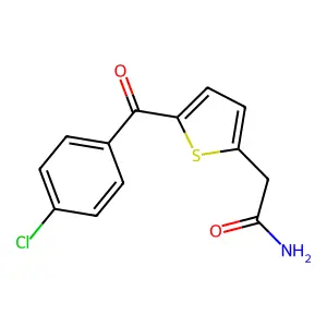 2-[5-(4-Chlorobenzoyl)-2-thienyl]acetamide structure