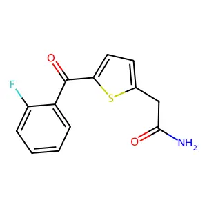 2-[5-(2-Fluorobenzoyl)thiophen-2-yl]acetamide structure