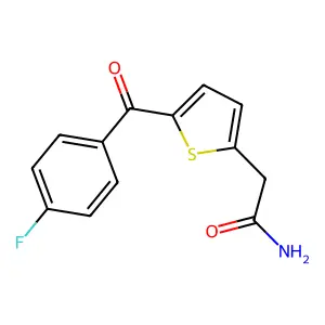 2-[5-(4-氟苯并基)噻吩-2-基]乙酰胺 structure