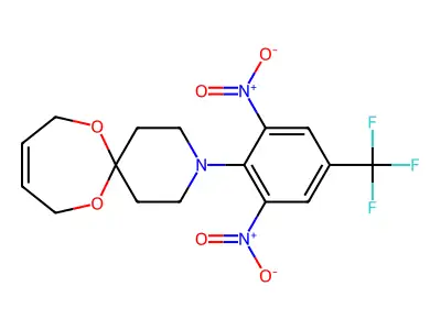 3-[2,6-Dinitro-4-(trifluoromethyl)phenyl]-7,12-dioxa-3-azaspiro[5.6]dodec-9-ene structure
