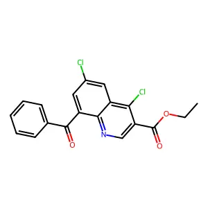 Ethyl 8-benzoyl-4,6-dichloro-3-quinolinecarboxylate structure
