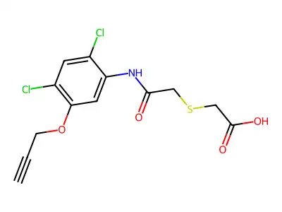 2-[2-(2,4-Dichloro-5-prop-2-ynoxyanilino)-2-oxoethyl]sulfanylacetic acid structure