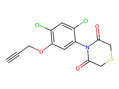 4-[2,4-Dichloro-5-(2-propynyloxy)phenyl]-3,5-thiomorpholinedione structure