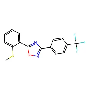 Methyl 2-{3-[4-(trifluoromethyl)phenyl]-1,2,4-oxadiazol-5-yl}phenyl sulfide structure