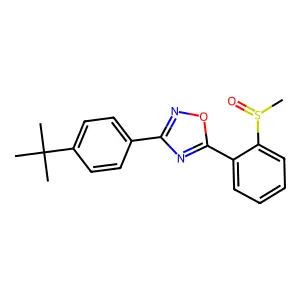 3-[4-(Tert-butyl)phenyl]-5-[2-(methylsulfinyl)phenyl]-1,2,4-oxadiazole structure