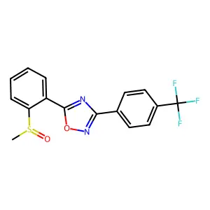 Methyl 2-{3-[4-(trifluoromethyl)phenyl]-1,2,4-oxadiazol-5-yl}phenyl sulfoxide structure