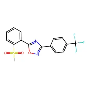 Methyl 2-{3-[4-(trifluoromethyl)phenyl]-1,2,4-oxadiazol-5-yl}phenyl sulfone structure