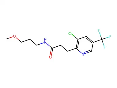 3-[3-chloro-5-(trifluoromethyl)pyridin-2-yl]-N-(3-methoxypropyl)propanamide structure