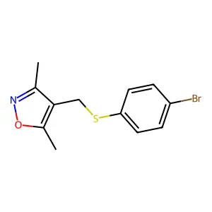4-{[(4-Bromophenyl)sulfanyl]methyl}-3,5-dimethylisoxazole structure