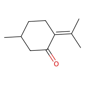 Pulegone, (-)- structure