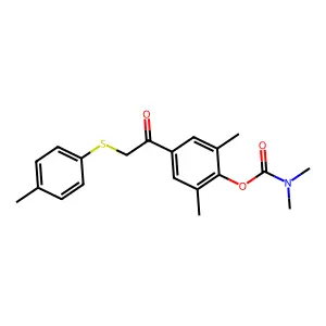 2,6-dimethyl-4-{2-[(4-methylphenyl)sulfanyl]acetyl}phenyl N,N-dimethylcarbamate structure