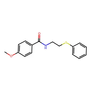 4-methoxy-N-[2-(phenylsulfanyl)ethyl]benzamide structure
