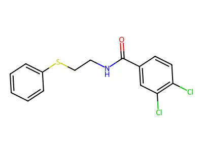3,4-dichloro-N-[2-(phenylsulfanyl)ethyl]benzenecarboxamide structure